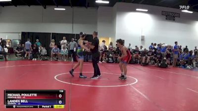 119 lbs Round 3 (8 Team) - Michael Poulette, Missouri Red vs Landen Bell, Georgia