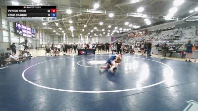 U20 Women - 57 lbs Cons. Round 4 - Peyton Hand, OK vs Echo Cranor, TX