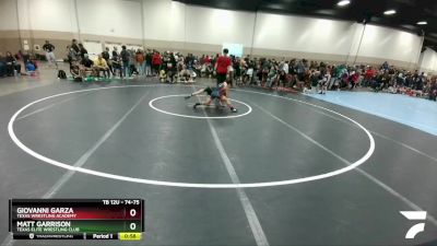 74-75 lbs Round 1 - Giovanni Garza, Texas Wrestling Academy vs Matt Garrison, Texas Elite Wrestling Club