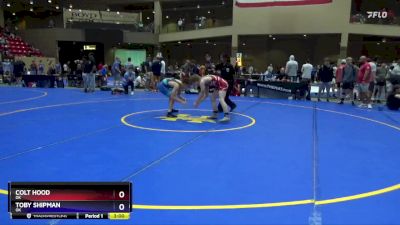 132 lbs Cons. Round 2 - Colt Hood, OK vs Toby Shipman, OK