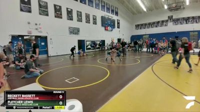 56 lbs Round 5 - Fletcher Lewis, Thermopolis Wrestling Club vs Beckett Bassett, Greybull Basin Athletic Club