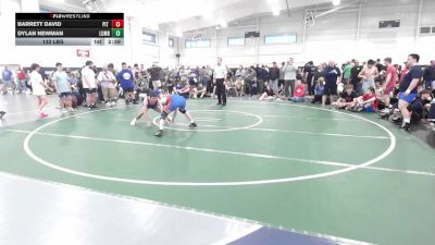 132 lbs Quarterfinal - Barrett David, Pit Crew-HS vs Dylan Newman, Lumberyard Wrestling-HS