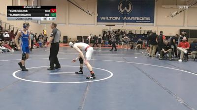 132 lbs Consolation - Luke Savage, Cheshire vs Mason Soares, Bunnell