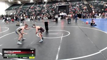 138 lbs Champ. Round 2 - Braxton Robinson, Kearney Matcats vs Vincent Lenz, Kimball Wrestling Club