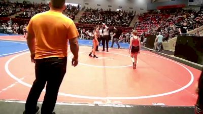 76 lbs Consi Of 8 2 Brodie Swan Barnsdall Youth Wrestling vs Melania Duke Sallisaw Takedown Club