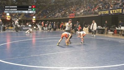 60 lbs Round Of 16 - Jack Sanders, Abington Heights vs Boah Adamek, Methacton