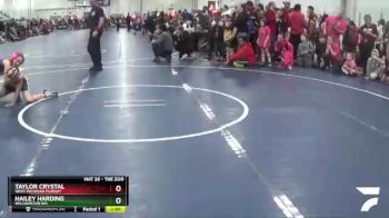 86 lbs Champ. Round 1 - Taylor Crystal, West Michigan Pursuit vs Hailey Harding, Williamston WC