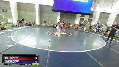 157 lbs 2nd Wrestleback (8 Team) - Riley Dighton, South Dakota vs Warren Ritter, Minnesota Red