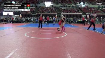 109 lbs 3rd Place Match - Hannah Leonard, Heights Wrestling Club vs Cadence Crookston, Sun River Valley Club
