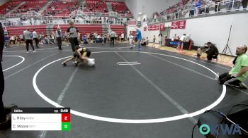 58 lbs Semifinal - Leland Riley, Midwest City Bombers Youth Wrestling Club vs Caius Moore, Standfast