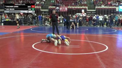 95 lbs Quarterfinal - Jax Miles, Team Champs vs Fischer Lewis, Thermopolis Wrestling Club