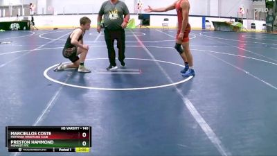 140 lbs Semifinal - Marciellos Coste, Mothman Wrestling Club vs Preston Hammond, Midwest RTC