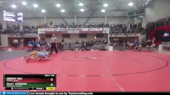 132 lbs Quarterfinal - Jeremy Ray, Union County vs Riley Johnson, Caldwell County
