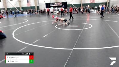 67 lbs Quarterfinal - Reid Olsen, St.Paul Youth Wrestling vs Parker Nielsen, West Point Wrestling Club