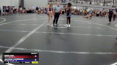 126 lbs Round 5 (8 Team) - Shiyirah Cambridge, PA West Yellow vs Emma Rial, South Side WC