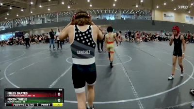 88 lbs Round 3 (6 Team) - Miles Skates, Crossroads Wrestling vs Nixen Thiele, Rough House