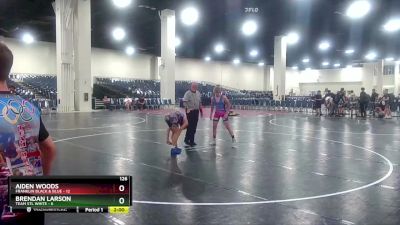 126 lbs Round 4 (6 Team) - Aiden Woods, Franklin Black & Blue vs Brendan Larson, Team STL White