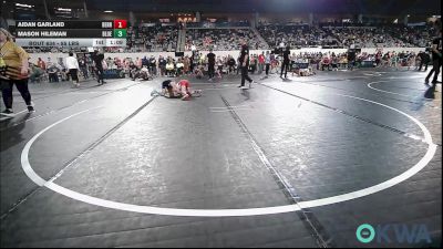 55 lbs Quarterfinal - Aidan Garland, Berryhill Wrestling Club vs Mason Hileman, Blue Devil Wrestling