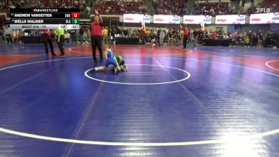 74 lbs Cons. Round 3 - Andrew VanSetten, Shepherd Wrestling Club vs Wells Waliser, Belgrade Little Guy