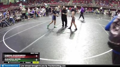 107 lbs Cons. Round 1 - Sabrina Buddenberg, Palmyra Youth Wrestling Club vs Rhenessa Bayer, Titan Club Wrestling