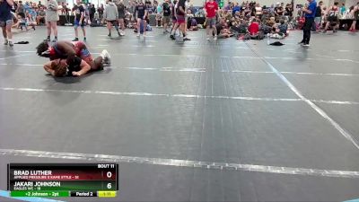 215 lbs Round 4 (6 Team) - Brad Luther, Applied Pressure X Kame Style vs Jakari Johnson, Eagles WC