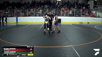 70 lbs Cons. Semi - Blake Hensen, Dundee WC vs Taiten Martin, Saranac Youth WC