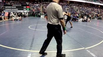 2A 285 lbs Quarterfinal - Connor Olivares, Rutherfordton-Spindale Central High School vs Antonio Nixon, Heide Trask Senior High School