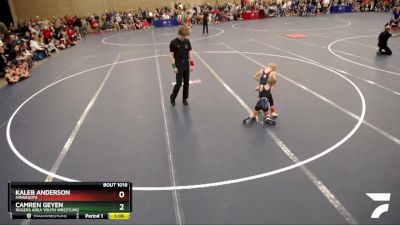 45-47 lbs Champ. Round 1 - Kaleb Anderson, Minnesota vs Camren Geyen, Rogers Area Youth Wrestling