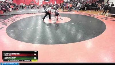 157 lbs Cons. Round 3 - Aiden Stamp, EDWARDVILLE (HS) vs Kaiden Fitterer, MILTON (WI)