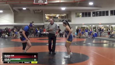 170 lbs Cons. Round 4 - Kolbi Alexander, MIAMI EAST vs Olivia Cox, WHITMER