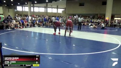 215 lbs Round 2 (6 Team) - Syre Jones, TNAAU vs Jayvon Burns, Patriot WC Red