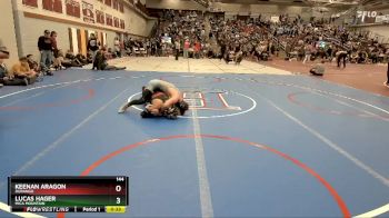 144 lbs Cons. Round 3 - Keenan Aragon, Durango vs Lucas Hager, Mica Mountain