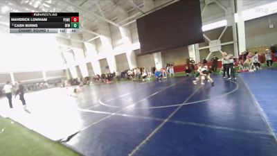 67 lbs Champ. Round 1 - Maverick Lowham, Payson Lion Wrestling Club vs Cash Burns, BFW