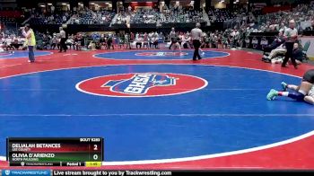 110 lbs 1st Place Match - Delialah Betances, Lee County vs Olivia D`Arienzo, North Paulding