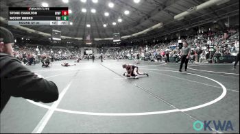 55 lbs Round Of 32 - Stone Charlton, Beggs Youth Wrestling Program vs McCoy Meeks, Tiger Trained Wrestling