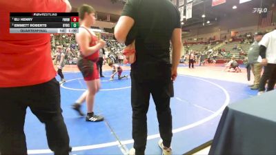 71 lbs Quarterfinal - Eli Henry, Fayetteville Wild Hog Wrestling vs Emmett Roberts, Berryville Youth Wrestling Club