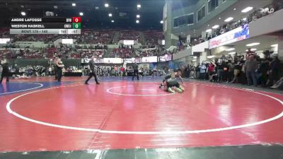 140 lbs Cons. Round 3 - Weston Haskell, Moorcroft Mat Masters vs Andre Lafosse, Kalispell Wrestling Club