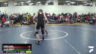 153 lbs Cons. Round 3 - Kyler Drews, Kenowa Hills WC vs Vance Shaw, Plymouth Canton WC