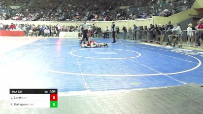 101 lbs Quarterfinal - Lily Lane, Bixby vs Katherine Galleposo, Highlander Wrestling