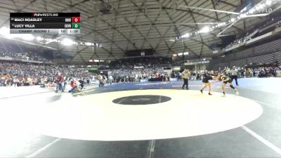 Girls 3A 105 lbs Champ. Round 1 - Lucy Villa, Evergreen (Vancouver) (Girls) vs Maci Hoadley, University (Girls)