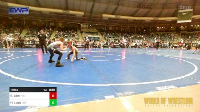 80 lbs Consi Of 8 #1 - Sawyer Akel, Florida Scorpions vs Hunter Lugo, Liberty Warriors Wrestling Club