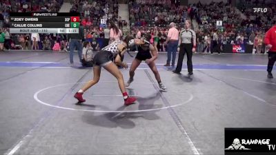 110 lbs 5th Place Match - Callie Collins, Cherryvale vs Zoey Owens, South Central Punisher