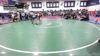 192 lbs Cons. Round 4 - Michael Martinez, Carter High School vs Brian Foreman, Hesperia Wrestling