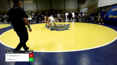 218 lbs 5th Place - Foley Calcagno, Immaculate Conception (IL) vs Brock Rios, Frontier