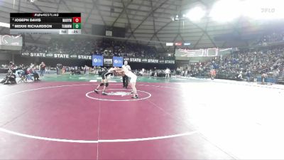 Boys 2A 157 lbs 3rd Place Match - Mekhi Richardson, Tumwater vs Joseph Davis, Marysville Pilchuck