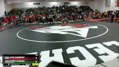 150 lbs Champ. Round 2 - Christofer Vazquez, Pueblo County vs Zain Leon Guerrero, Liberty