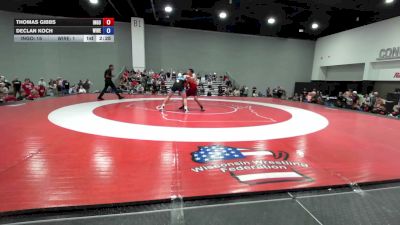 157 lbs Thomas Gibbs, Team Indiana Gold vs Declan Koch, Wisconsin Red