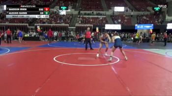 137 lbs 1st Place Match - Alexius Harms, Miles City Wrestling Club vs Madison Irwin, Holstein Wrestling