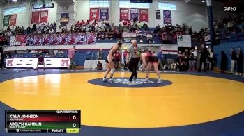 125 lbs Quarterfinal - K`yla Johnson, Southport vs Adelyn Gamblin, North Posey