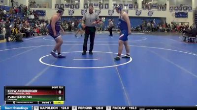 285 lbs Cons. Round 5 - Evan Smigelski, SWANTON vs Krew Akenberger, Springfield (Holland)